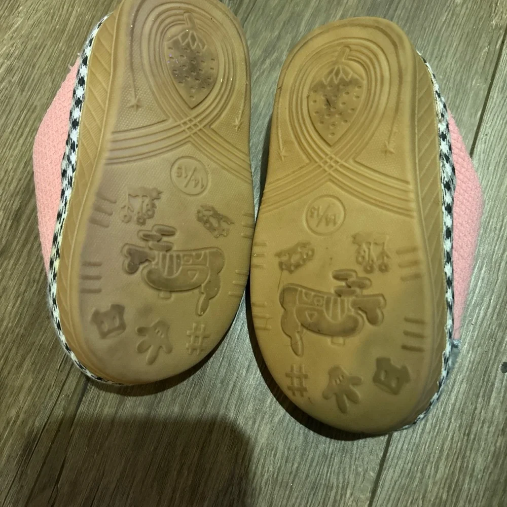 CIDBEST Easter Slippers Cotton bunny Cartoon Rabbit Bows Pink Grey No Slip 5/6